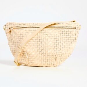 Clare V off white Grande Fanny Woven Belt Bag
